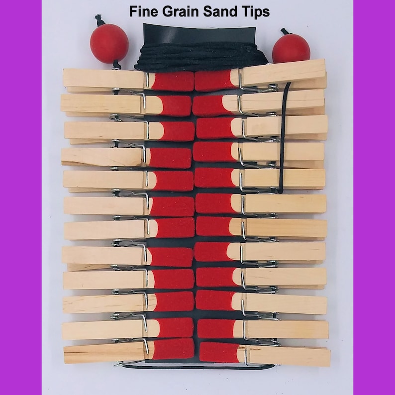 Clothespin Zipper Torture With FINE GRAIN Sand Tips. NEW Clothespin & Tip Colors Available Serious Sadists and Masochists only image 6