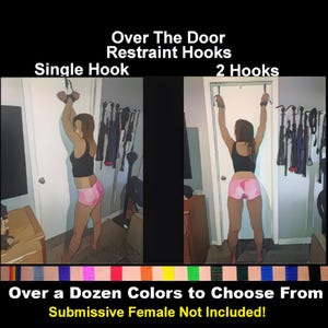 Over Door Suspension Hook  - Restrain a submissive on Any Door  Basic & Adjustable lengths available. NEW! OPTIONAL Cuffs Now Available.