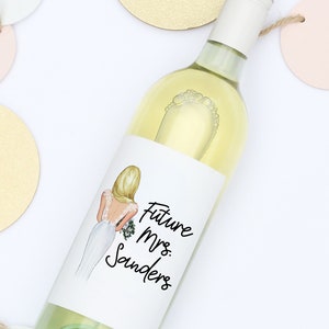 Future Mrs. | Custom Wine Label | Personalized Engagement Gift | Wine Bottle Label | Bridal Shower Present