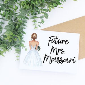 Future Mrs. | Custom Engagement Card | Personalized Wedding Stationery | Greeting Card | Engagement Gift | Bridal Shower Card