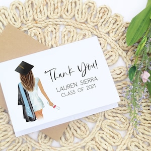 Custom Graduation Thank You Cards | Personalized Thank You | Class of 2024 | High School Graduate | College Graduation | Sorority