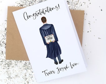 Custom Graduation Card | Congratulations | Male Graduation Gift | High School Grad | Congrats | College Graduation | Personalized Card