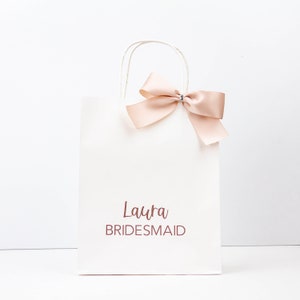 Personalized Gift Bag | Custom Bridal Party Bags | Bachelorette Party Gift | Bridesmaid Present | Maid of Honor | Day of Wedding Gift