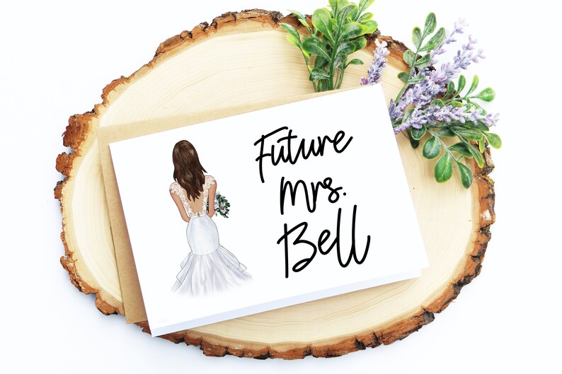 Future Mrs. custom engagement card personalized wedding | Etsy
