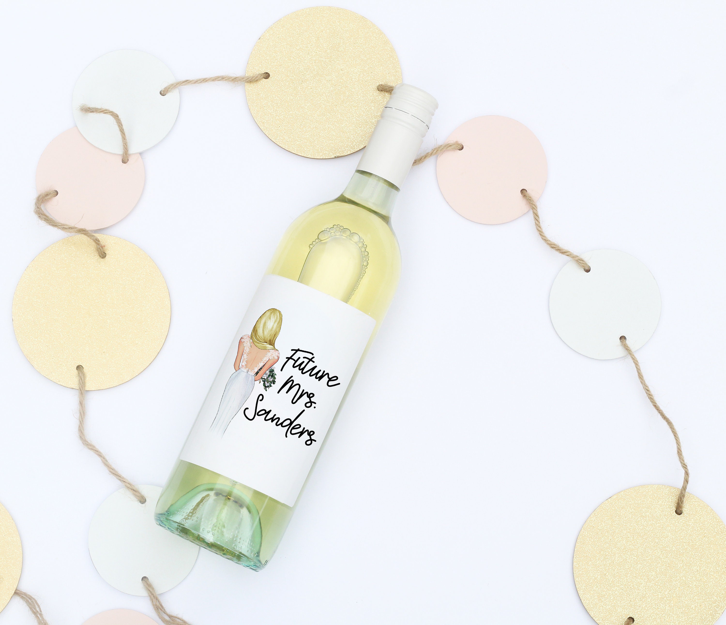 Future Mrs. | Custom Wine Label | Personalized Engagement Gift | Wine…