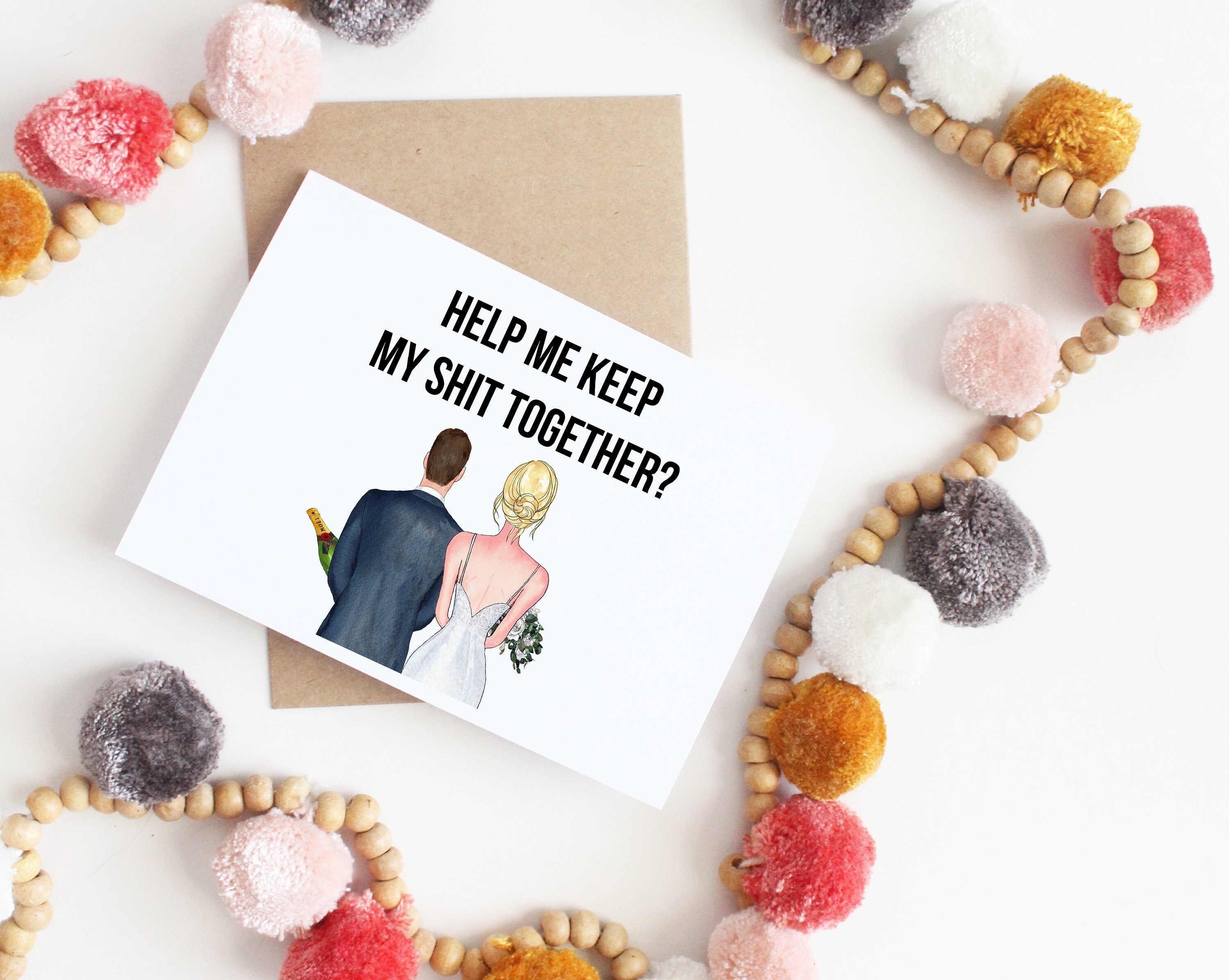 Help me keep my shit together bridesman card man of honor | Etsy
