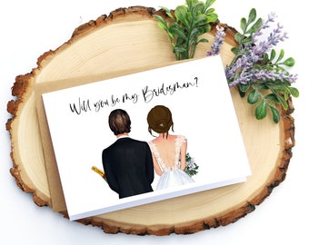 Will You Be My Bridesman? | Man of Honor Proposal | Custom Bridal Party Greeting Card | Guy Best Friend | Brother | Personalized Card