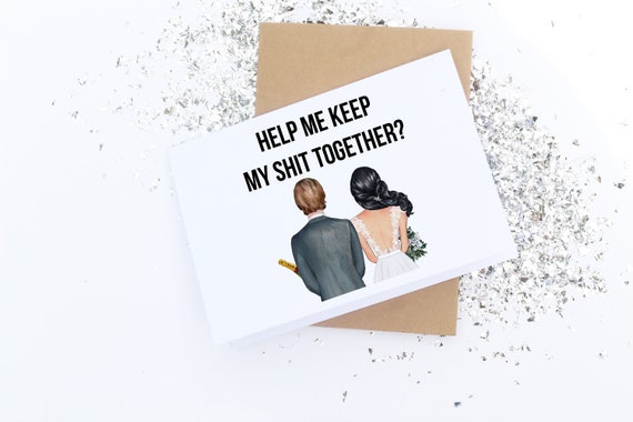 Help Me Keep My Shit Together Bridesman Card Man of Honor - Etsy