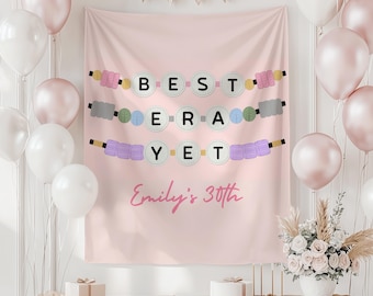 Il miglior striscione di compleanno personalizzato di sempre / Braccialetti dell'amicizia / Arazzo da parete per il 30° compleanno / Cartello per feste personalizzato