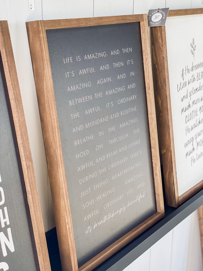 Life is Amazing and Then It's Awful and Then It's - Etsy