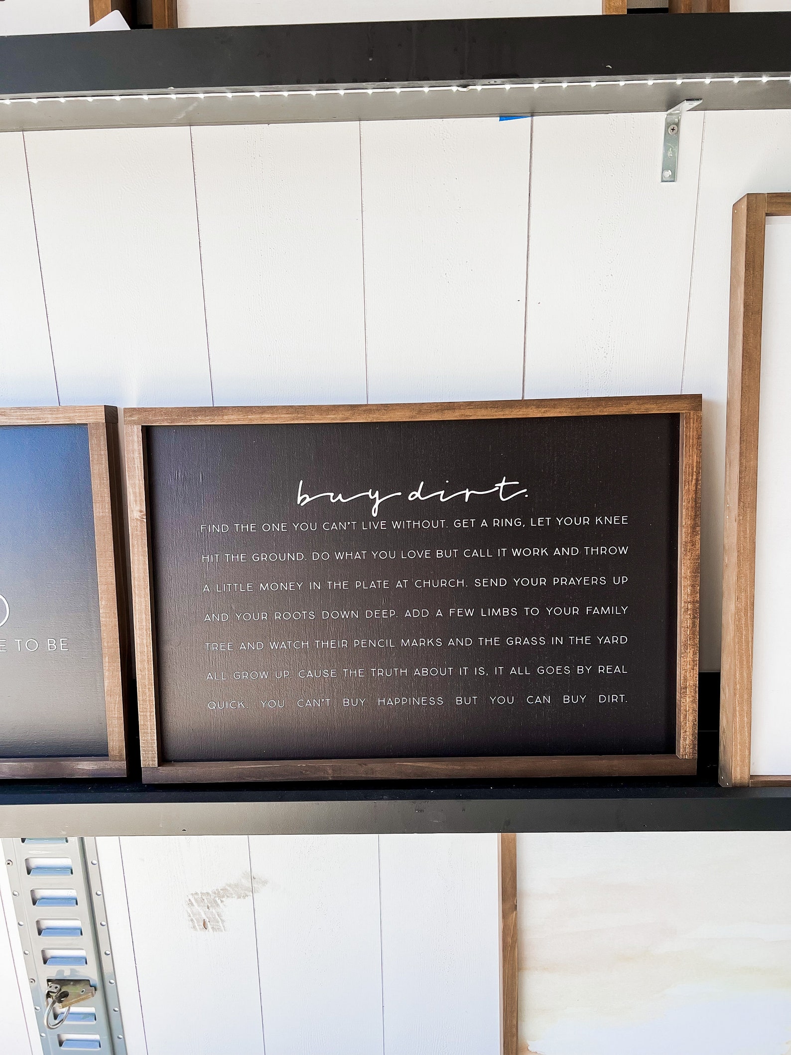 Buy Dirt Wood Sign Buy Dirt Find the One You Can't Live Etsy