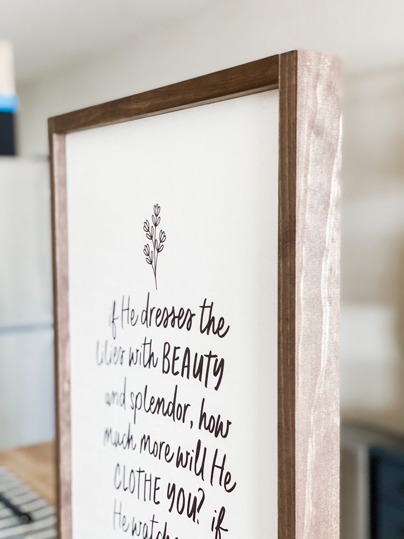 Jireh Wood Sign If He Dresses the Lilies With Beauty and Etsy