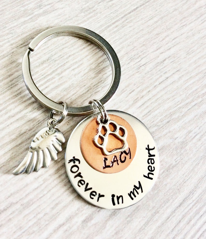 Memorial KEY RING KEYCHAIN Wing Remembrance Sympathy Gift Luna | Etsy