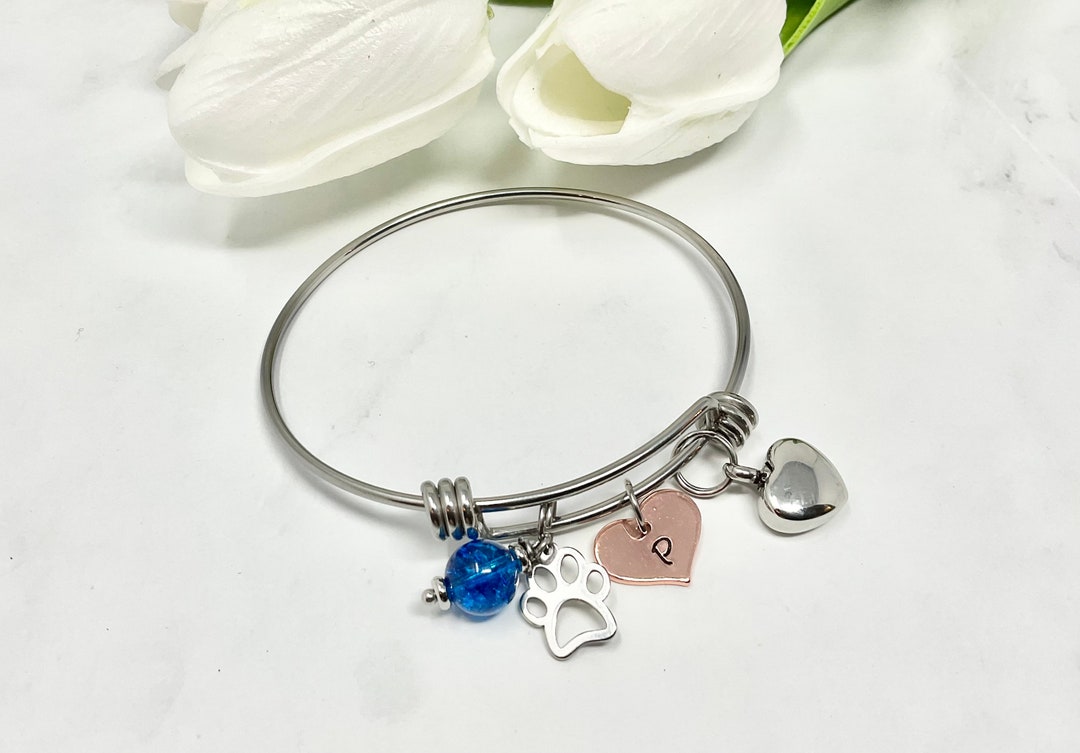 STAINLESS STEEL BRACELET Memorial Stamped Pet Loss Locket Cat - Etsy