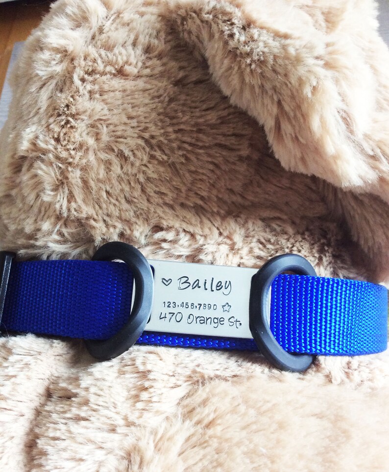 PET TAG auf Halsband Hund Katze Personalisiert Personalisierte Etsy
