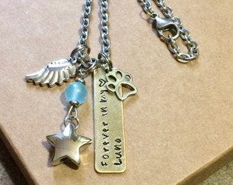 Personalized Pet Memorial Car Charm: Cremation Ashes Urn, Engraved Auto Ornament
