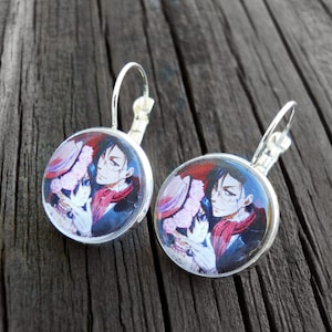 Anime Earrings: Sebastian and Ciel, French Lever Backs