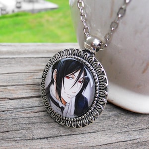 Anime Sebastian Michaelis Pendant Necklace: Kawaii Manga Jewelry Gift