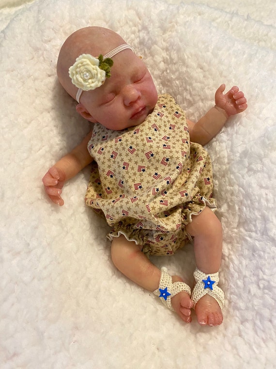 Stars and Stripes Romper set for 9” mini doll