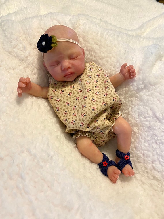 Stars and Stripes Romper set for 9” mini doll