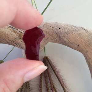 Red Sea Glass, Single Sea Glass, Jewelry Supplies, Loose Gemstones, Craft Supplies, Surf Tumbled, Pattern Sea Glass, Vintage Old Glass,Red