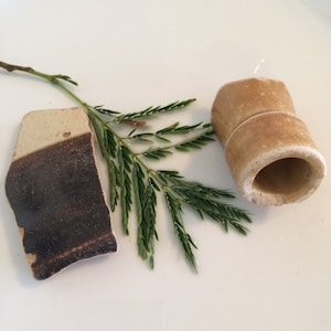 Sea Pottery, 2 Pottery Pieces, Unique Beach Treasure, Craft, Supplies & Tools, Authentic Beach Finds, Collectible Beach Pottery, Bottle Neck
