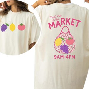 Fruit Graphic Shirt Market Day Tee Food Lover Tee Grape Lemon Tomato Shirt Farmers Market Aesthetic Cute Grocery Run Shirt Trendy Summer Top