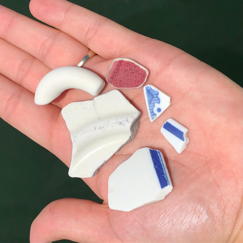 Sea Pottery Bulk 6 Pieces Unique Beach Treasure Ceramics Etsy