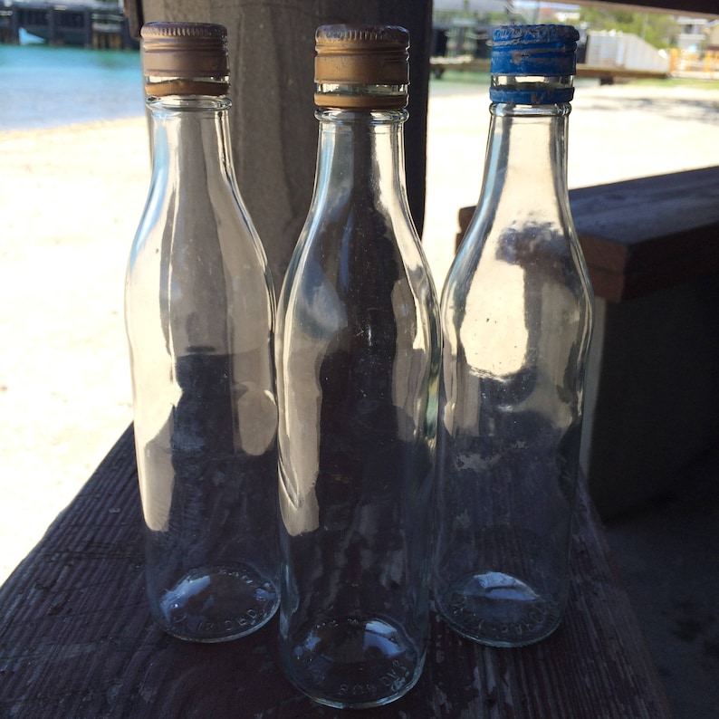 Spanish Bottles Bottle Set Vintage Bottles Caribbean Etsy