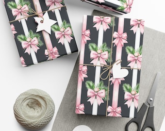Elegante Bogen-Muster-Geschenkpapiere, Urlaub Geschenkpapier, Weihnachten Geschenkpapier, Geburtstagsgeschenkpapier,