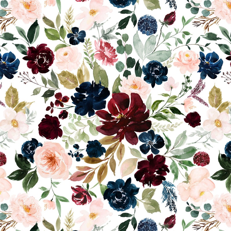 Thick Knit Fabric Floral - Etsy