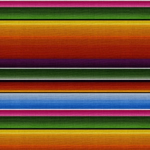 Fiesta Stripes Fabric by the Yard. Quilting Cotton, Sateen, Organic Knit, Minky, Home Decor. Colorful, Serape, Mexican, Southwest, Striped