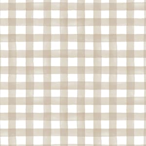 May include: A seamless pattern of beige and white squares, creating a gingham pattern. The squares are evenly spaced and the pattern is repeated throughout the image.