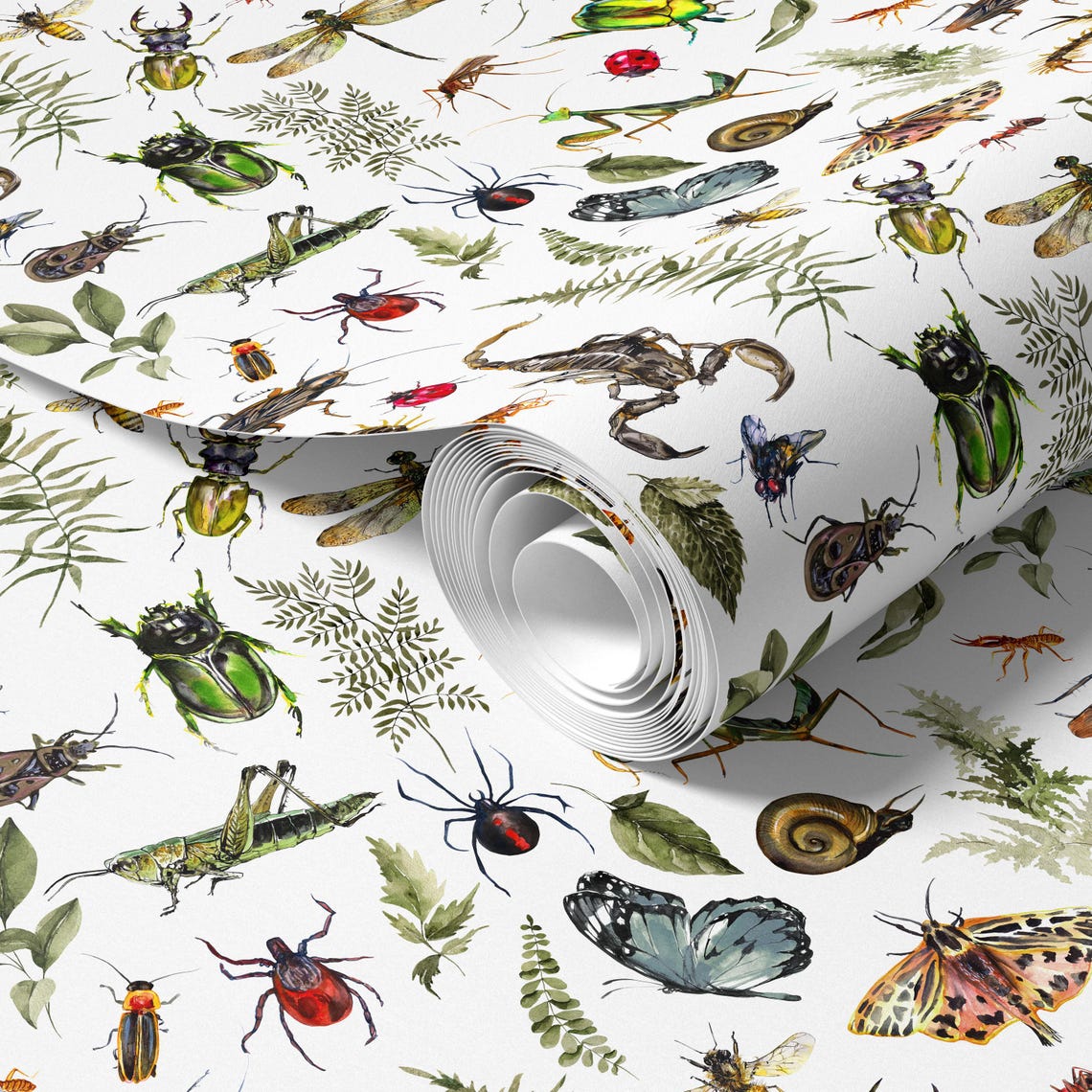 Stick Insect Background Bug and Insect Wallpaper - Peel and Stick Removable and Prepasted ...