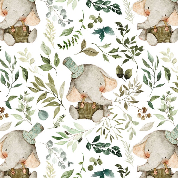 Elephant Fabric Etsy