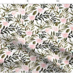 May include: A seamless pattern featuring pink roses and dark green leaves on a white background. The floral design is perfect for fabric, wallpaper, or wrapping paper.