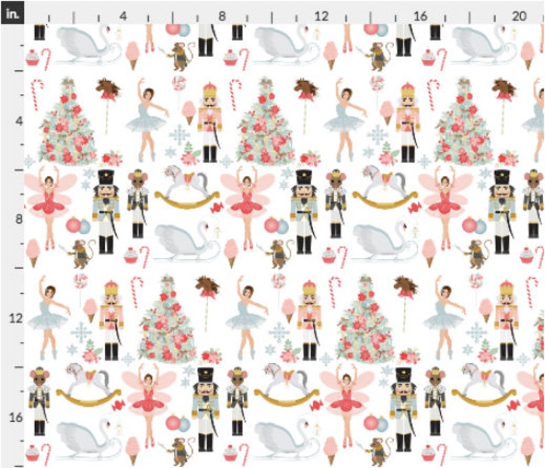 Nutcracker Dream Ballet Fabric by the Yard. Quilting Cotton Etsy UK