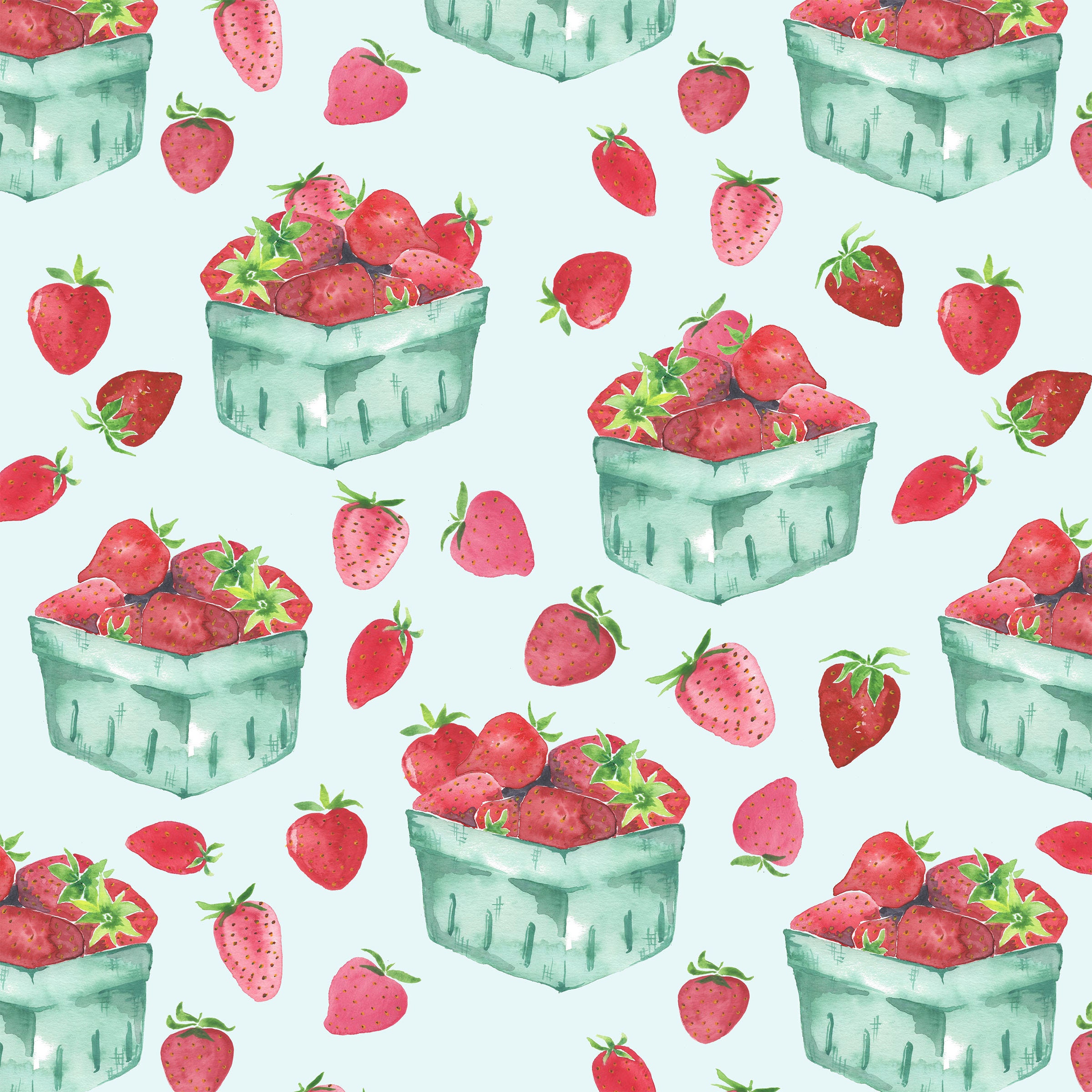 Strawberry Picking Fabric By The Yard Quilt Cotton Organic Etsy Ireland