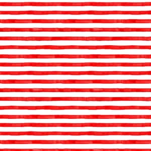 Red Striped Fabric, Watercolor Stripes, 4th of July, Americana, Quilting Cotton, Sateen, Poplin, Organic Knit, Cotton Spandex Jersey