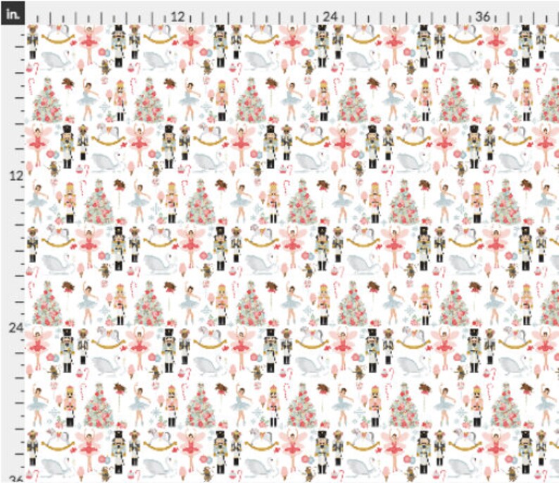 Nutcracker Dream Ballet Fabric by the Yard. Quilting Cotton Etsy UK