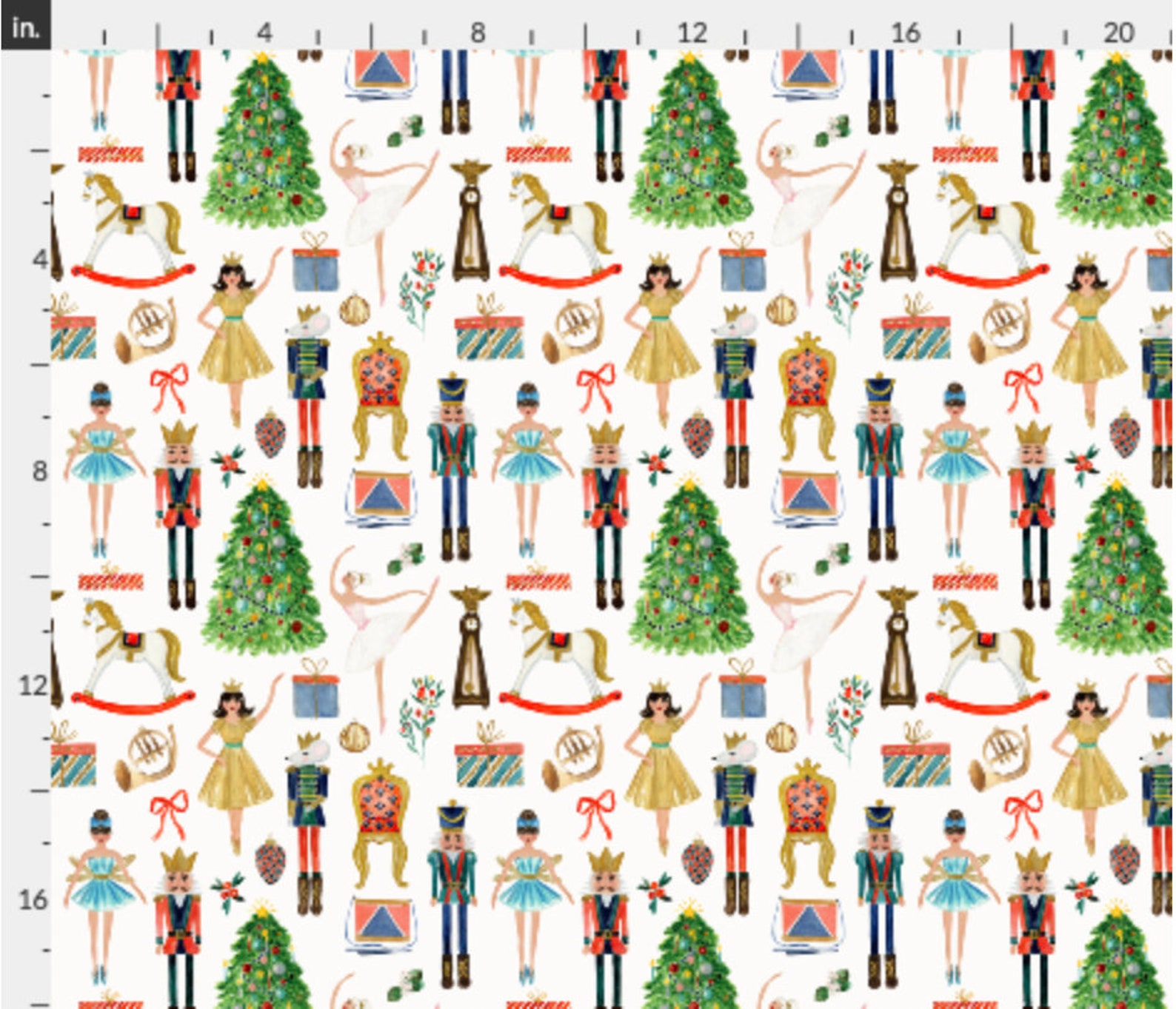 Christmas Nutcracker Fabric by the Yard. Quilting Cotton Etsy