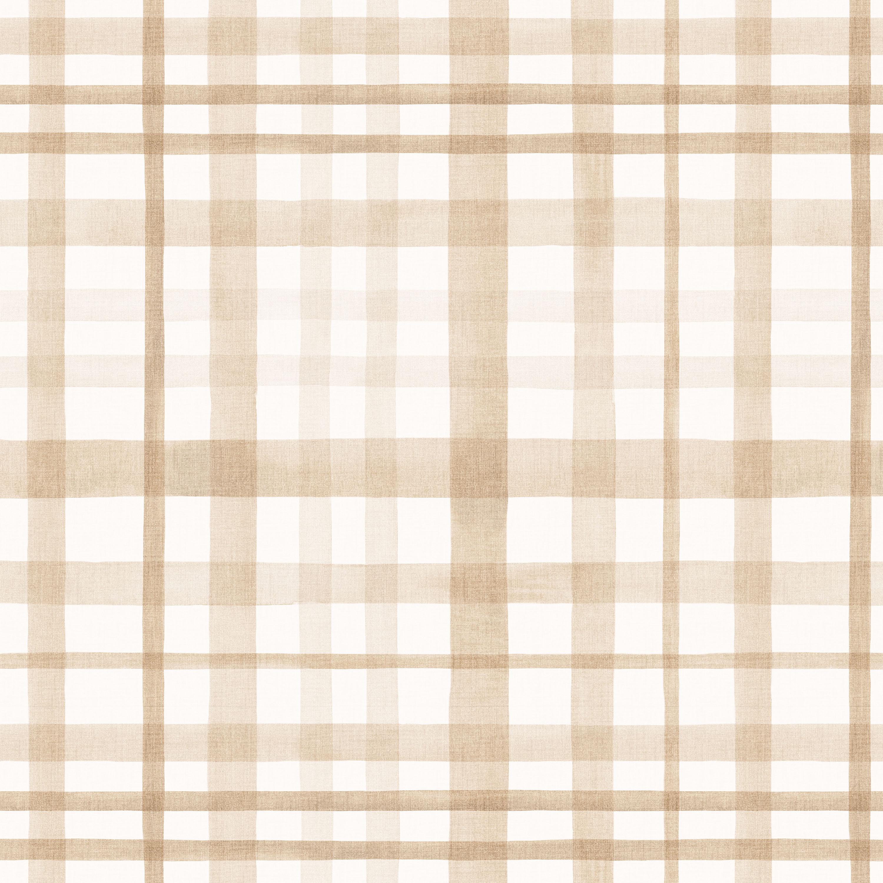 Soft Tan and Cream Plaid Fabric by the Yard. Quilting Cotton, Sateen, Poplin, Organic Knit, Minky, Canvas. Gingham, Minimalist