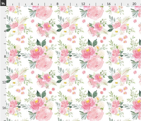 Blushing Floral Blooms Fabric by the Yard. Quilting Cotton - Etsy