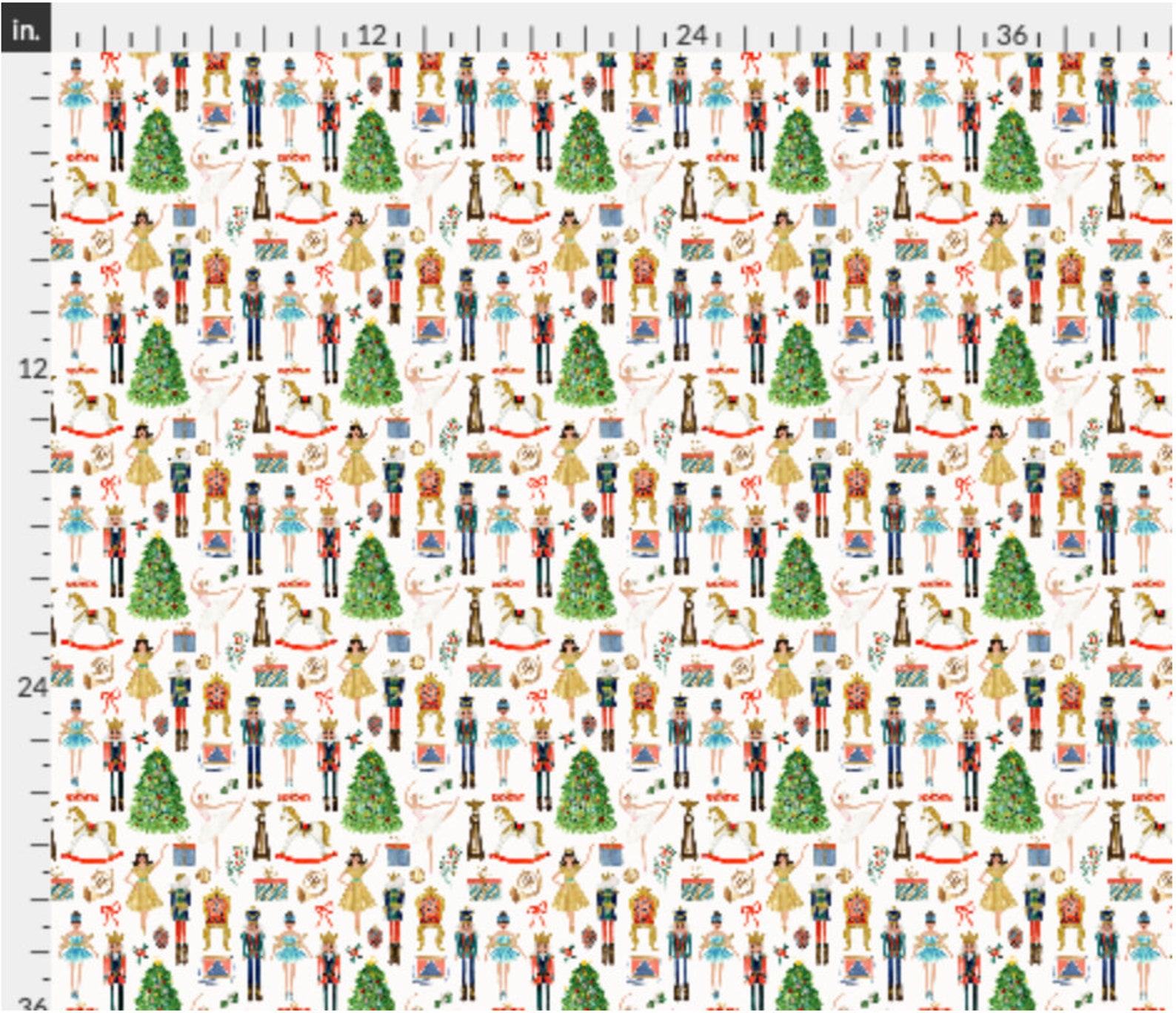 Christmas Nutcracker Fabric by the Yard. Quilting Cotton Etsy