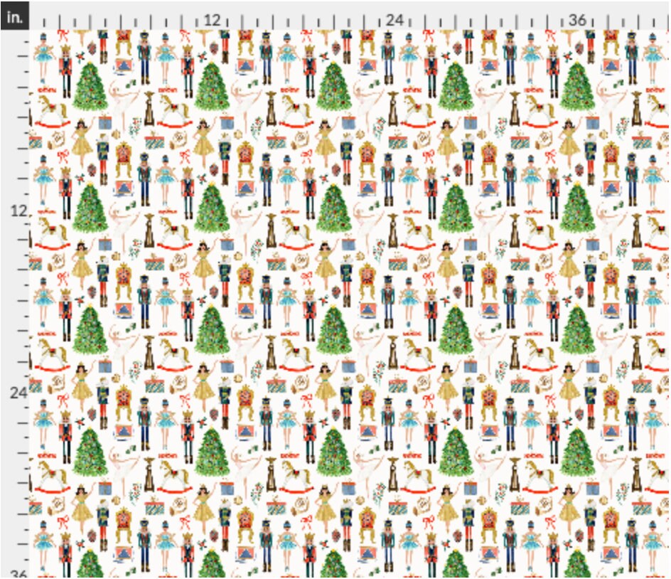 Christmas Nutcracker Fabric by the Yard. Quilting Cotton Etsy