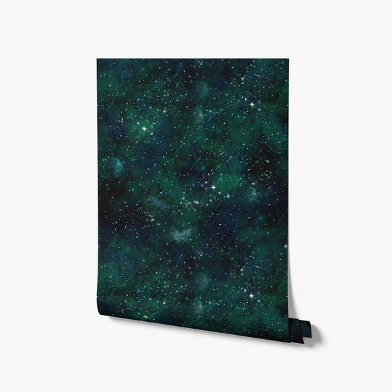 Starry Night Sky Wallpaper - Celestial Sky, Nebula, Galaxy, Space, Gender Neutral Nursery  - Peel and Stick Removable and Prepasted Smooth