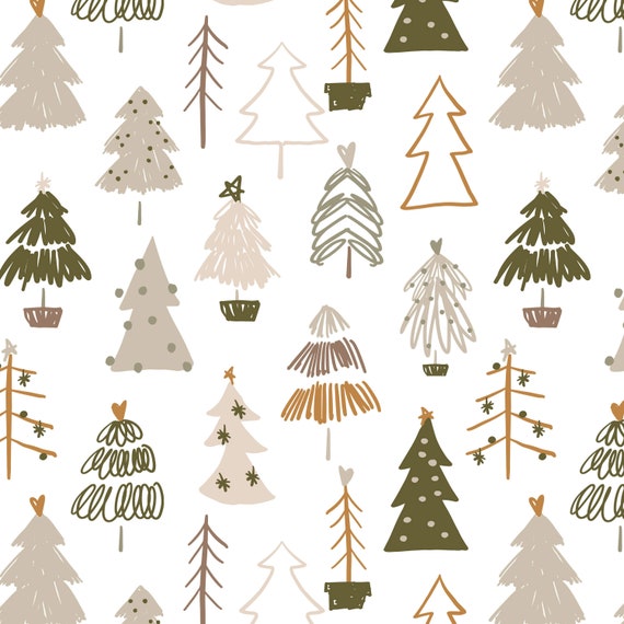 Christmas Fabric by the Yard. Quilting Cotton, Organic Knit, Jersey or  Minky. Xmas Winter Gnome Woodland Ice Skating Gingerbread Nordic 