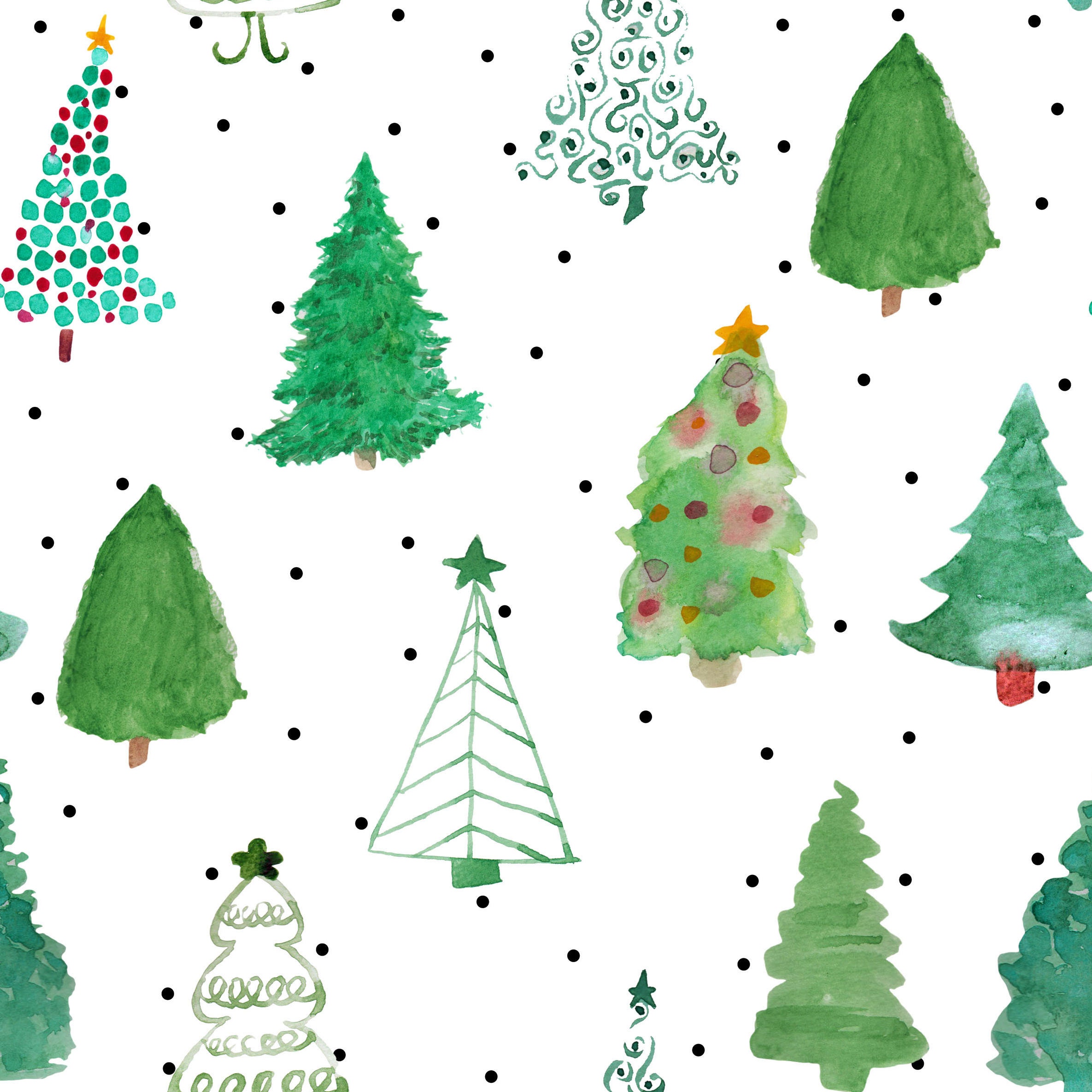 Christmas Trees Fabric by the Yard. Quilting Cotton Minky Etsy
