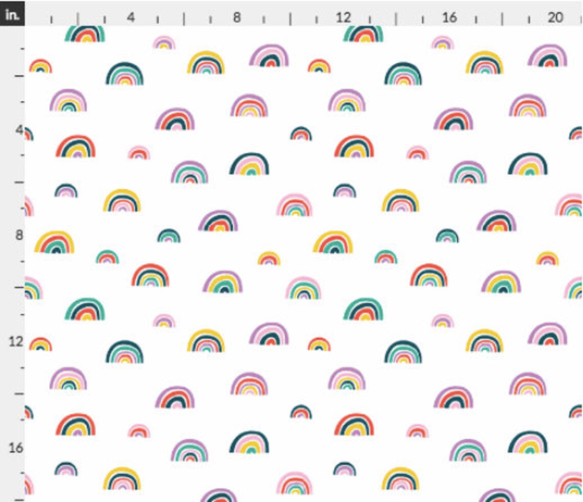 Rainbow Fabric by the Yard. Quilting Cotton Poplin Organic Etsy