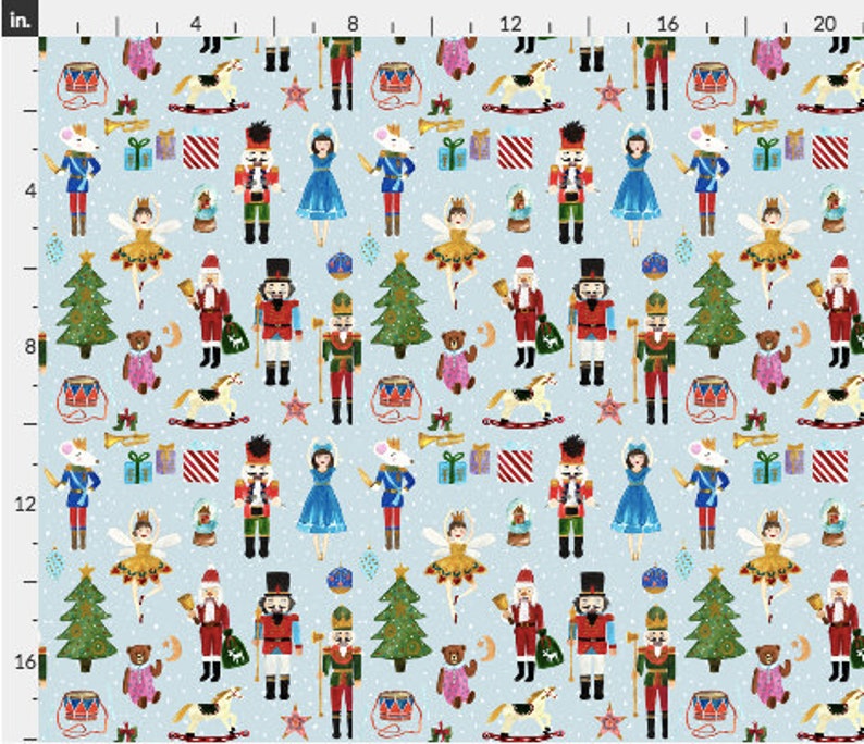 Nutcracker Ballet Fabric by the Yard. Quilting Cotton Organic Etsy
